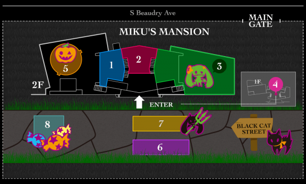 Miku Expo LA Mansion Map