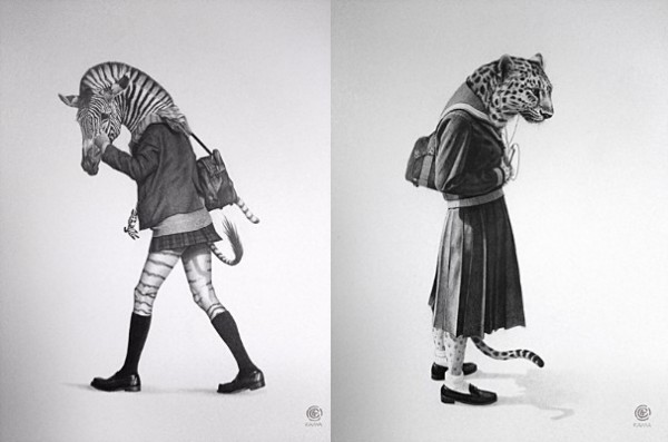 Left "Zebra girl" Right "leopard girl"