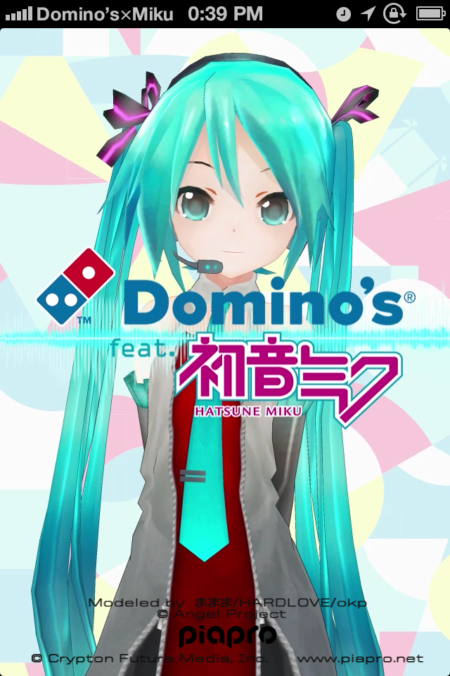 Perfect fusion of Domino’s Pizza and Hatsune Miku!
