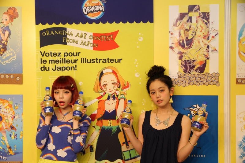 Orangena’s anthropomorphic project booth are fullfilled a lot of Parisian at Japan Expo!