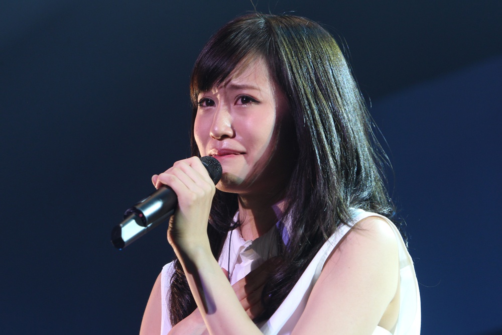 Atsuko Maeda can’t hide tears in her first one-man live