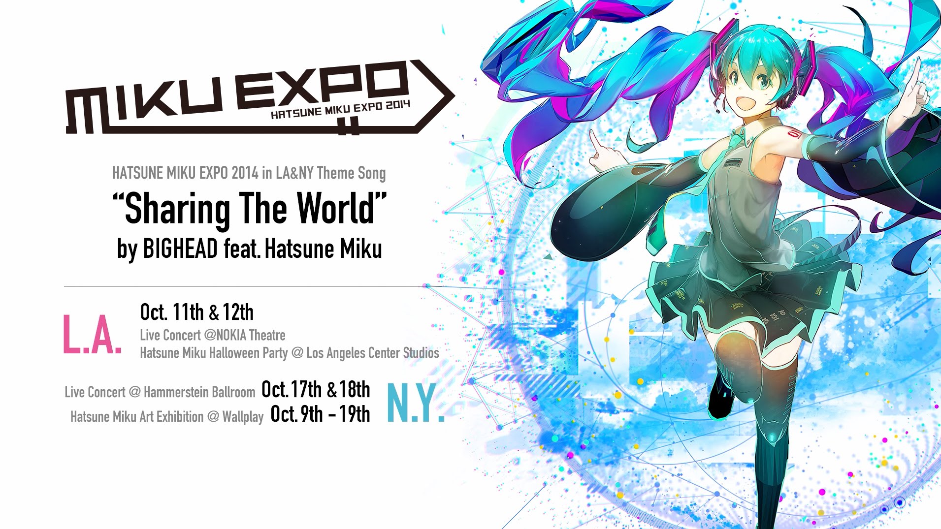 MIKU EXPO 2014 Releases Official Theme Song “Sharing The World” by BIGHEAD feat. Hatsune Miku